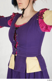 Photos Woman in Historical Dress 92 18th century historical clothing purple dress upper body 0004.jpg